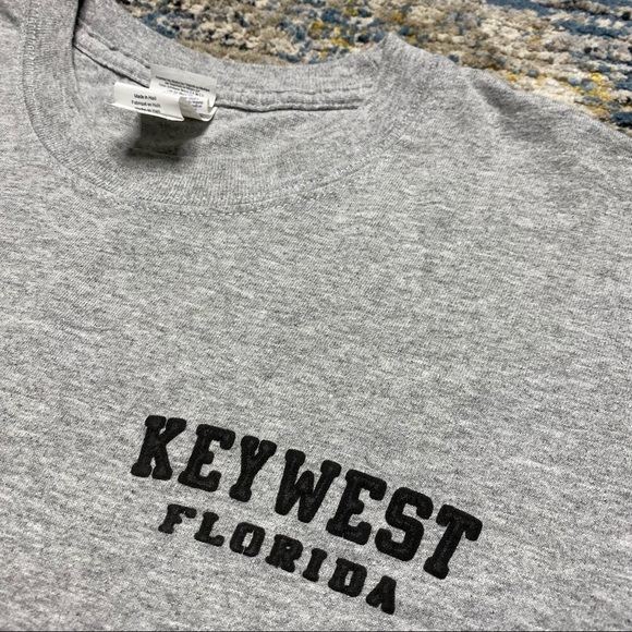 L Gray Gildan Key West Print Computer Solve Tshirt - Picture 5 of 5